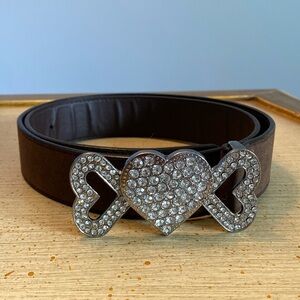 Western Heart Bling Belt (L)